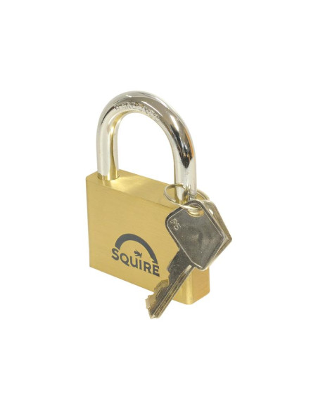 Squire Solid Brass Lion Range Padlock - Key Alike - Latón, Anchura del cuerpo: 60mm (Clasificación de seguridad: 5)
