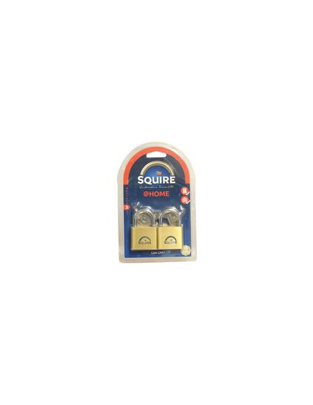 Squire Solid Brass Lion Range Padlock - Latón, Anchura del cuerpo: 39.5mm (Clasificación de seguridad: 3)