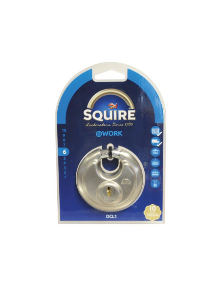 Squire Squire DCL Range Padlocks - Acero Inoxidable, Anchura del cuerpo: 70mm (Clasificación de seguridad: 6)