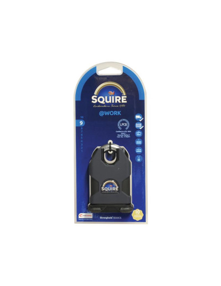 Squire Stronghold Padlock - Key Alike - Hardened Acero, Anchura del cuerpo: 50mm (Clasificación de seguridad: 9)