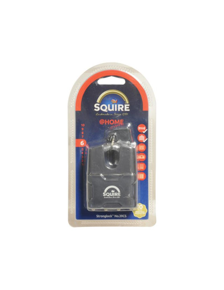 Squire Stronglock Pin Tumbler Padlock - Key Alike - Acero, Anchura del cuerpo: 54mm (Clasificación de seguridad: 6)