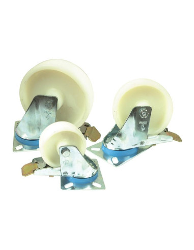 Braked Plástico/Nylon Ruedas Goma - Capacidad:...