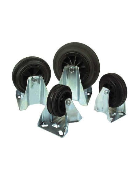 Fija Goma Ruedas Goma - Capacidad: 50kgs, Ø rueda: 80mm