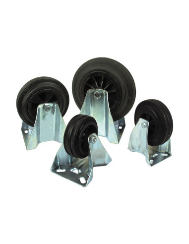 Fija Goma Ruedas Goma - Capacidad: 75kgs, Ø...