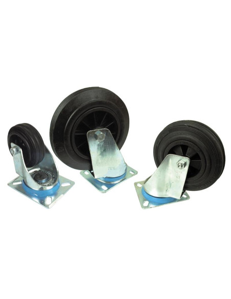 Turning Goma Ruedas Goma - Capacidad: 50kgs, Ø rueda: 80mm