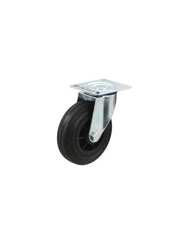 Turning Goma Ruedas Goma - Capacidad: 70kgs, Ø rueda: 100mm