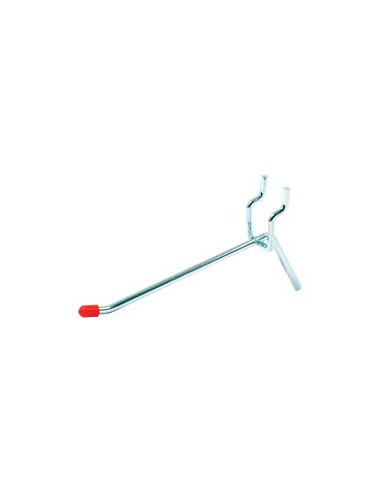 Gancho sencillo para colocar en panel o listón de montaje - 100mm