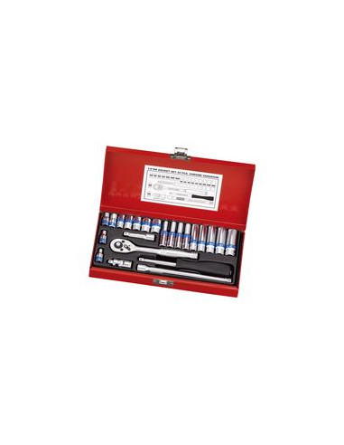 1/4'' Juego de Bocas Carraca (24pcs.)