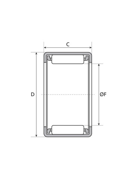 Sparex Rodamiento de agujas (B2416)