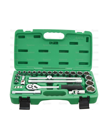 28 pzas. Juego de tomas de brida de 1/2'' de clase profesional