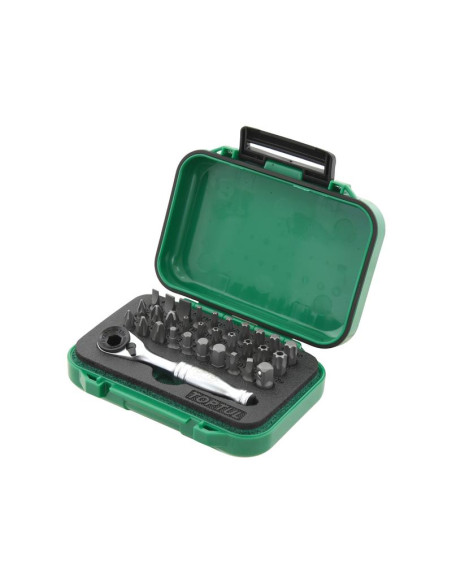 31 pzas. Juego de brocas de carraca mini hexagonales de 1/4''