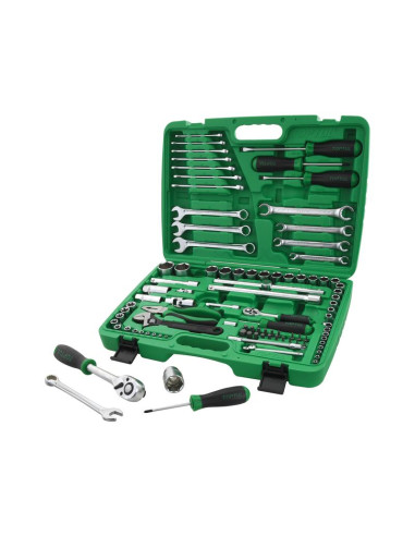 96 pza. Juego de herramientas de 1/4'' y 1/2''