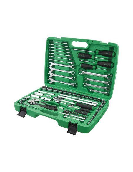 96 pza. Juego de herramientas de 1/4'' y 1/2''