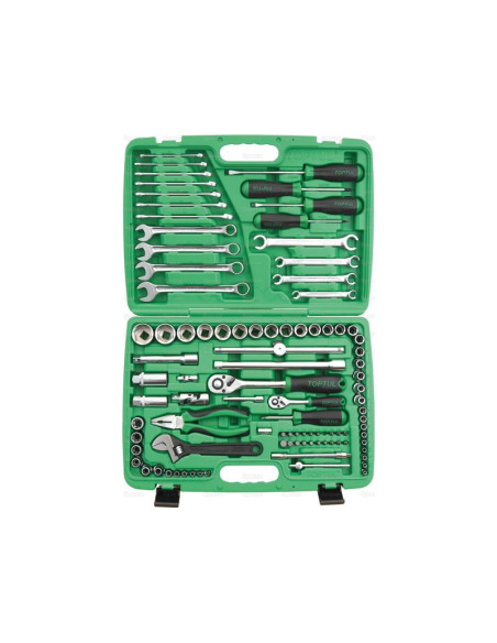 96 pza. Juego de herramientas de 1/4'' y 1/2''