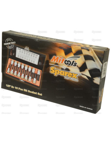 Juego de Bocas Carraca 1/2'' (16 pzas.)