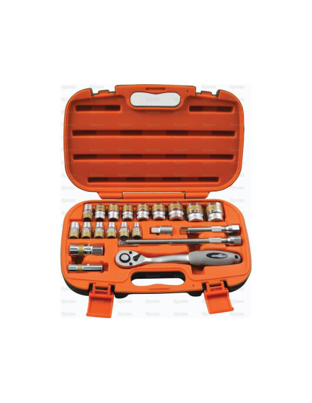 Juego de Bocas Carraca 1/2'' (21 pzas.)