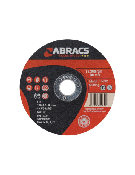 Disco Corte Ø100 x 1 x 16mm A60TBF