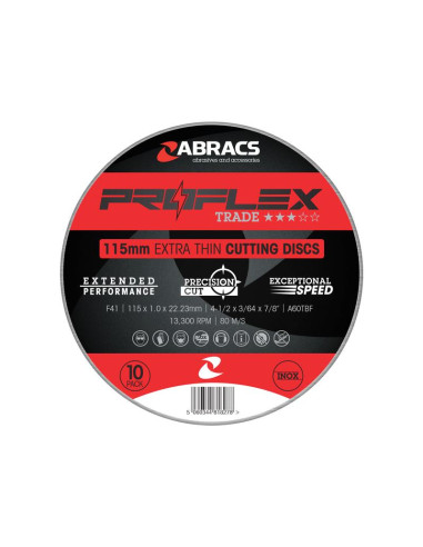 Disco Corte Ø115 x 1 x 22.23mm A60TBF (10 pzas....