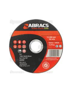 Disco de corte de metal plano Ø125 x 1.6 x 22.23mm A60TBF