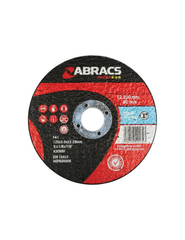 Disco de corte de metal plano Ø125 x 3 x...