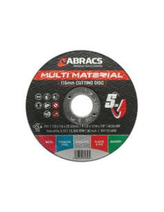 Disco de corte para metal y piedra Ø115 x 1.6 x 22mm...