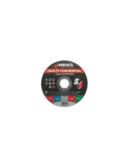 Disco de corte para metal y piedra Ø115 x 1.6 x 22mm AC36-RBF