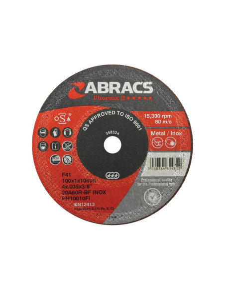 Disco de corte Ø100 x 1 x 10mm 20A60RBF