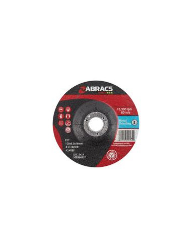 Disco de esmerilado de metal 100mm x 6mm x 16mm A24RBF