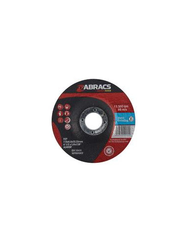 Disco de esmerilado de metal 115mm x 6mm x 22mm A24RBF