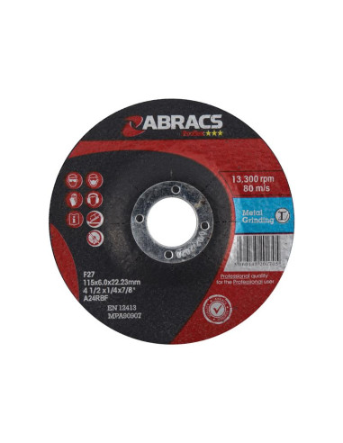 Disco de esmerilado de metal 115mm x 6mm x 22mm...