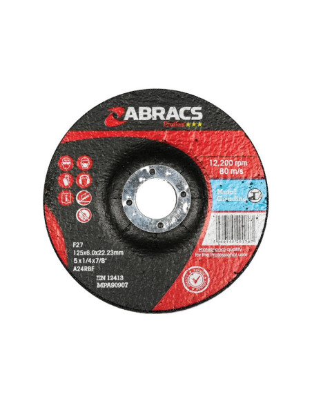 Disco de esmerilado de metal 125mm x 6mm x 22.23mm A24RBF