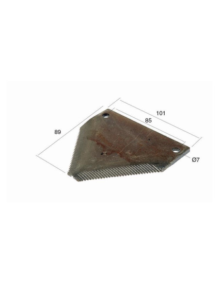 Cuchilla del remolque alimentador 101mm x 89mm x 4mm Corresponde a: 43514930
