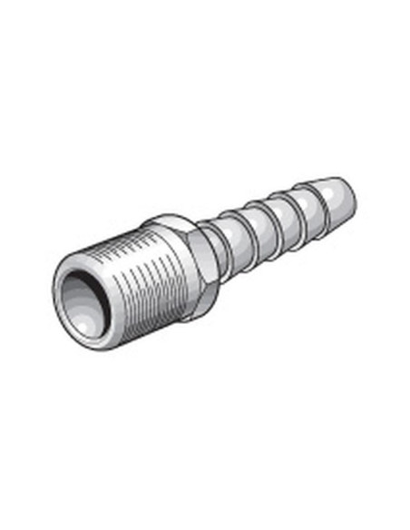 Acoplador de línea de aire macho 1/4'' BSPT Macho 5/16'' Hose End