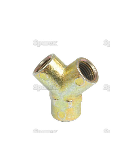 Acoplador de línea de aire macho Conector Y 1/4″ Macho