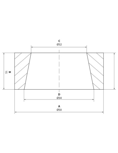 Casquillo Púas de Carga - Ø50 x 15mm (Ø32)