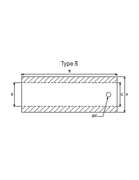 Reforzada Casquillo Púas de Carga - Ø60 x 160mm (Ø40)