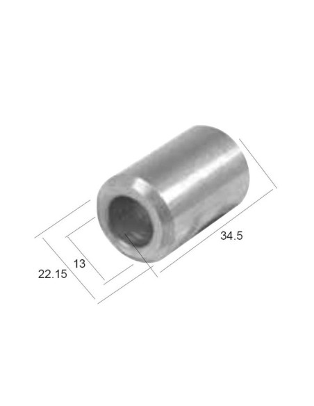 Casquillo D.I.: 13mm, D.E.: 22.15mm, Longitud: 34.5mm - Recambio para McConnel Corresponde a: 7191054