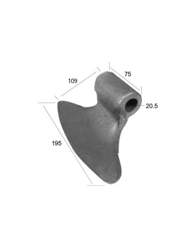 Martillo Desbrozadora, Anchura superior: 76mm,...