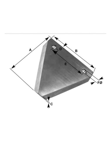 Cuchilla - 80x76x2mm - Ø orificio5.5mm -...