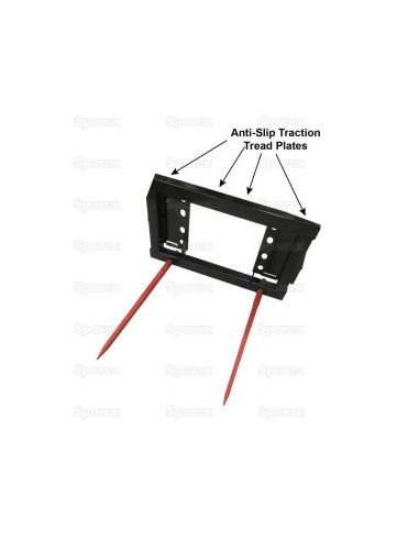 Soporte Empacadora - 2 púas cónicas M28 de 1100...