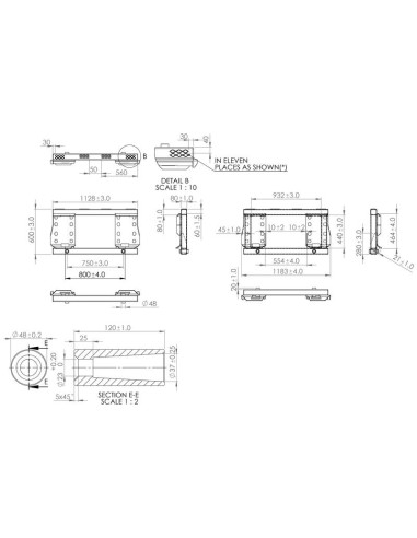 Soporte Empacadora - 2 Púas x M22 x 1100mm (SHW)