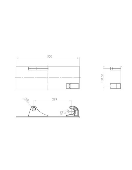 Enganche en plato juego, Dcha/Izda (Par)