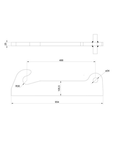 Soporte de Carga (Par), Recambio para: JCB Tool...