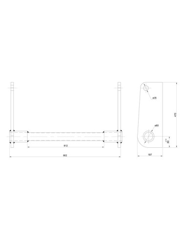 Soporte de Carga, Recambio para: Manitou.