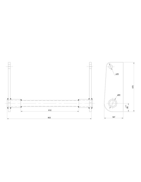 Soporte de Carga, Recambio para: Manitou.