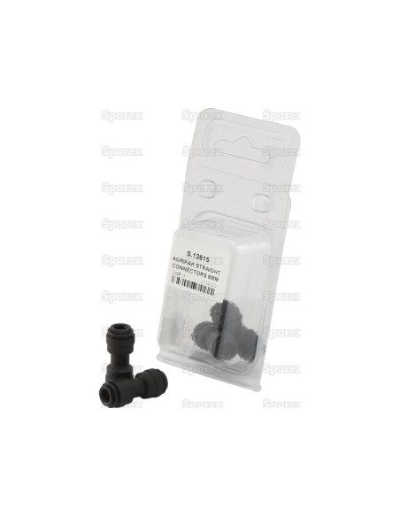 BLISTER 2 X CONECTOR DERECHO 6 MM