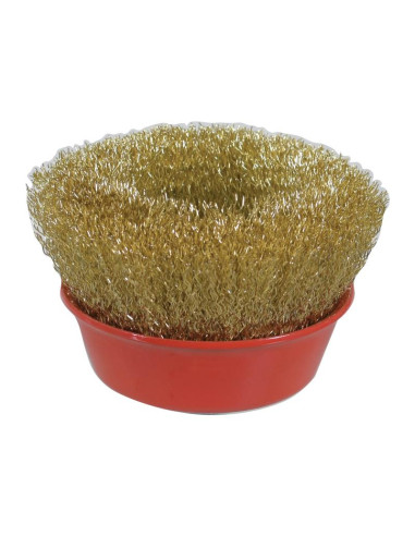 Cepillo de alambre de copa de engaste 75mm