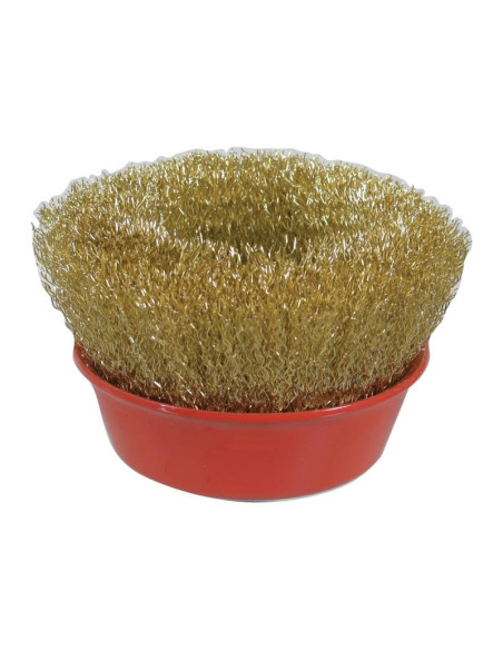 Cepillo de alambre de copa de engaste 75mm