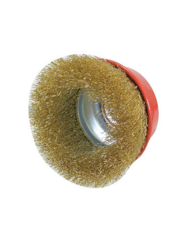 Cepillo de alambre de copa de engaste 75mm