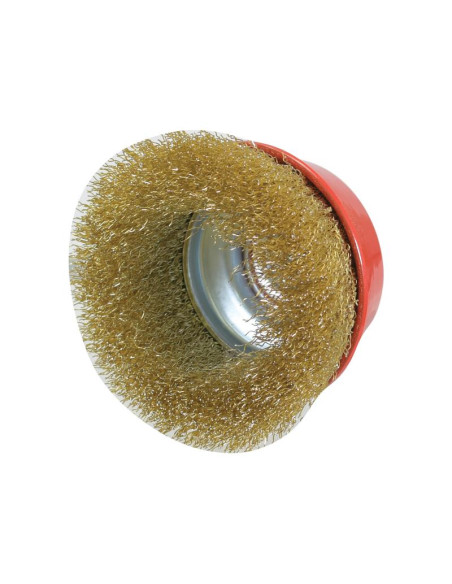 Cepillo de alambre de copa de engaste 75mm